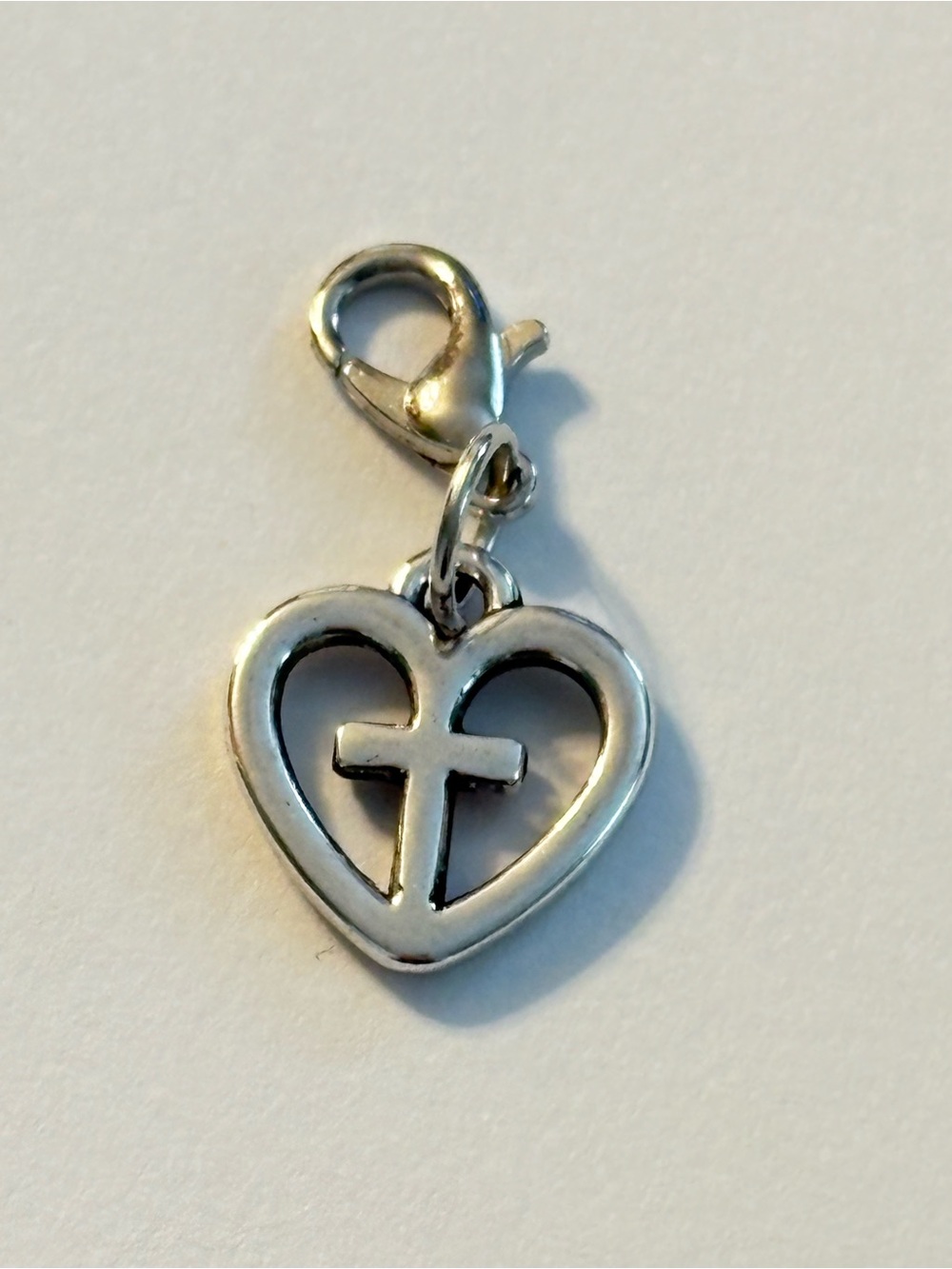 Heart Cross Charm Pendant for Jewelry Making, Journals, Notebooks and Planners